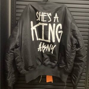 Alpha Industries Limited Edition Alicia Keys Bomber Jacket - SIze:L